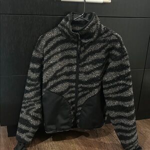 Varley Zebra Pattern Teddy Jacket